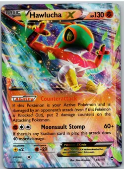 Hawlucha EX 64/111 Holo EX Rare Furious Fists Pokemon - Image 1