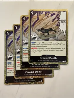 One Piece TCG Ground Death Rare (x4) OP14-096 Playset English/Near Mint - Image 1