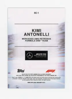 2025 Topps Chrome Sapphire F1 Kimi Antonelli RC AUTO Orange 2/25 #HC-1 WTS - Image 2