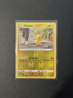 2 SQUARE CORNER ERROR Pikachu Pokemon Go 027/078 Reverse Holo Common Pokemon TCG - Image 1