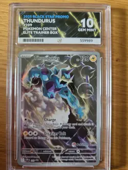 Thunderus SVP209 Black Star Promo Pokemon Center Stamped ACE 10 Gem Mint - Image 1