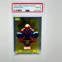 2024 TOPPS CHROME MARVEL SPIDER-MAN PSA 10 GEM MINT - 3 - Image 1