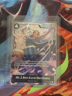 Mr.2.Bon.Kurei Bentham Alternate Art OP14-091 The Azure Sea's Seven One Piece NM - Image 1