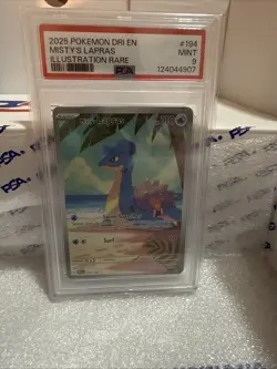 Pokemon 2025 SV Destined Rivals Dri En Misty's Lapras #194/182 PSA 9 - Image 1