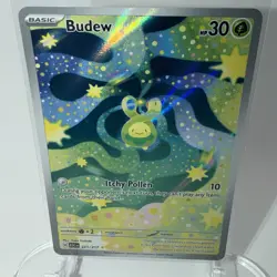 Pokemon Budew Full Art Holo Rare ASC 221/217 Card English 2026 - Image 1