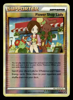 Flower Shop Lady 74/90 Reverse Holo HGSS Undaunted Pokemon Card - 1 - Image 1