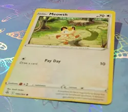 Meowth 199/264 Fusion Strike Pokemon Card VLP + ERROR CUT - Image 5
