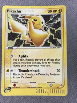 Pokemon Pikachu TCG Black Star Promo 012 E-Reader Holo Card 2003 MP HP. See pic - Image 1