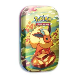 Pokemon Scarlet & Violet PRISMATIC EVOLUTIONS Mini Tin - FLAREON SEALED - Image 1