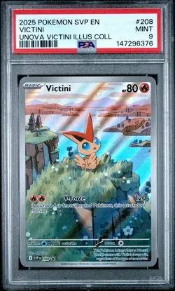 Pokemon Victini 208 SV Black Star Promo PSA 9 - Image 1