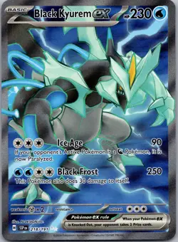 BLACK KYUREM EX 218/191 ULTRA RARE SURGING SPARKS POKEMON NM - Image 1