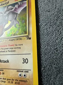 Aerodactyl (1st Edition) 1/62 Pokemon Fossil 1999 Wotc Vintage LP - Image 2