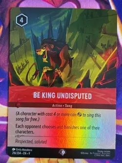 Be King Undisputed - 216/204 - EPIC FOIL Lorcana Disney Card Fabled - Image 1
