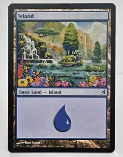 Magic The Gathering MTG Island 287 LP Lorwyn - - Image 1