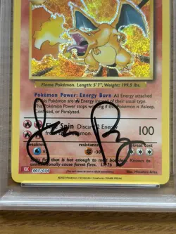 PSA 9 AUT 10 Jason Paige Signed Charizard Pokemon Classic Collection #003 POP 1 - Image 4