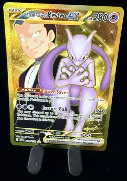 Pokemon TCG Team Rocket's Mewtwo EX #240/182 Hyper Rare SV: Destined Rivals - Image 3