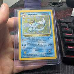 WOTC Vaporeon 12/64 Jungle Holo Rare 1999 English Unlimited 80 HP Pokemon TCG - Image 1