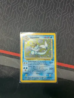 WOTC Vaporeon 12/64 Jungle Holo Rare 1999 English Unlimited 80 HP Pokemon TCG - Image 2