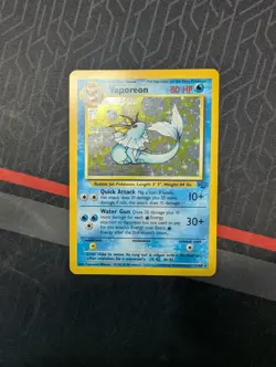 WOTC Vaporeon 12/64 Jungle Holo Rare 1999 English Unlimited 80 HP Pokemon TCG - Image 4