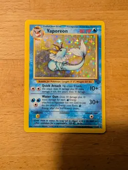 Pokemon TCG Vaporeon Jungle Holo Rare Unlimited 12/64 80 HP English 1999 - Image 4