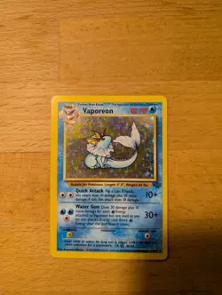 Pokemon TCG Vaporeon Jungle Holo Rare Unlimited 12/64 80 HP English 1999 - Image 5