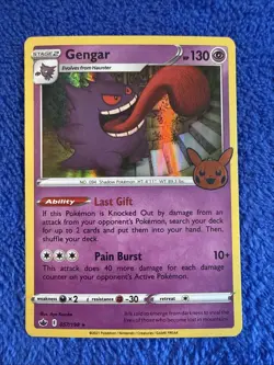 * Gengar 057/198 Pokemon Chilling Reign Line Holo Stamped Variant NM A - Image 1