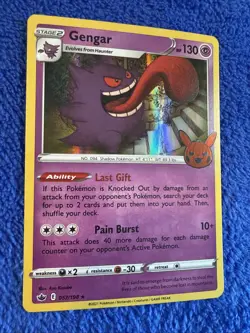 * Gengar 057/198 Pokemon Chilling Reign Line Holo Stamped Variant NM A - Image 2