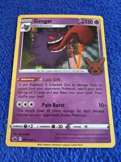 * Gengar 057/198 Pokemon Chilling Reign Line Holo Stamped Variant NM A - Image 4