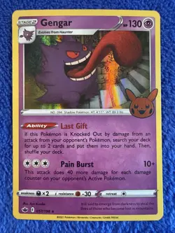 * Gengar 057/198 Pokemon Chilling Reign Line Holo Stamped Variant NM A - Image 5