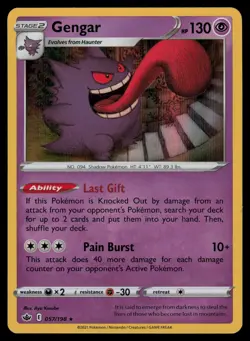Gengar 057/198 Chilling Reign Rare Holo Pokemon - Image 1