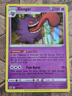 Gengar Holo 057/198 Pokemon Sword And Shield Chilling Reign Tcg Nm Condition - Image 1