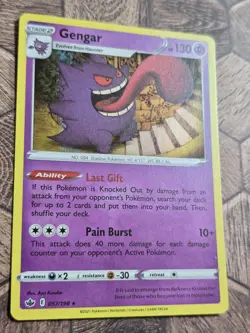 Gengar Holo 057/198 Pokemon Sword And Shield Chilling Reign Tcg Nm Condition - Image 2