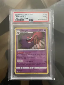 Pokemon Gengar TCG Holo Rare Promo Card 057/198 Chilling Reign PSA 9 Mint - Image 1