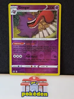 Gengar Reverse Holo Rare 057/198 - Chilling Reign SWSH Pokemon TCG - Scratches - Image 1