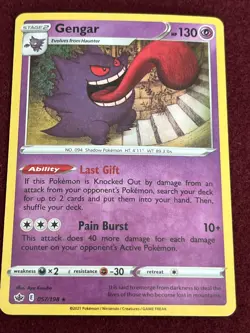 Pokemon Gengar 057/198 Swsh06: Chilling Reign Holo Rare - Image 1