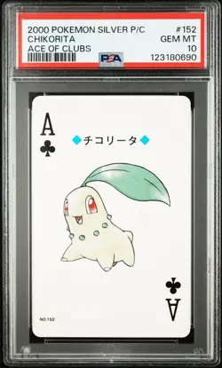 2000 POKEMON SILVER VERSION PLAYING CARDS CHIKORITA TOTODILE CYNDAQUIL PSA 10 - Image 3