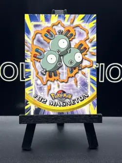 Magneton #82 1998 Topps Pokemon TV Animation Edition Blue Logo Pokemon Card - Image 2