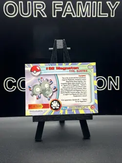 Magneton #82 1998 Topps Pokemon TV Animation Edition Blue Logo Pokemon Card - Image 4