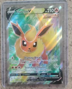 Flareon V - 169/203 - Pokemon Card Evolving Skies Full Art Rare Card NM - Image 1