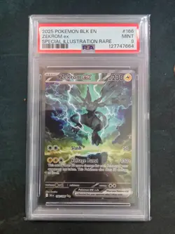 PSA 9 Zekrom ex #166 Black bolt pokemon - Image 1