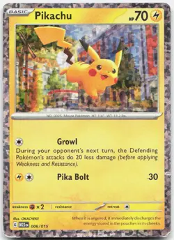 Pikachu 006/015 holo Promo McDonald's Collection 2023 Pokemon MP - Image 1
