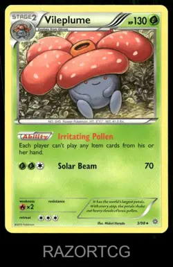 VILEPLUME 3/98 R ANCIENT ORIGINS POKEMON LP - Image 1
