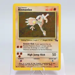 Pokemon TCG - Hitmonlee 7/62 Fossil Holo Rare WOTC - EXC/NM - Image 2