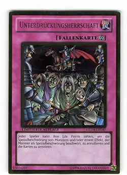 Yugioh UNTERDRUCKUNGSHERRSCHAFT , gld4-de047 Gold Rare deutsch NM Limitiert - Image 1