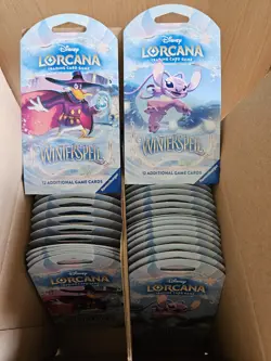 Disney lorcana TCG winterspell sleeved booster packs - Image 1