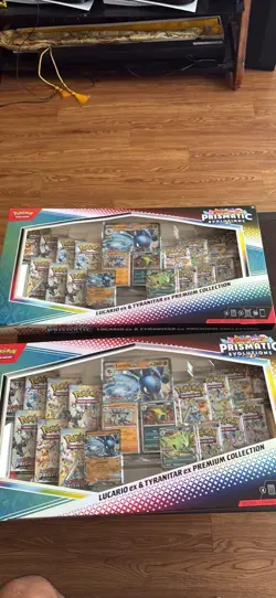 Pokemon TCG Scarlet & Violet Prismatic Evolutions Lucario *SET OF TWO* - Image 1