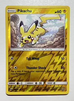 Pikachu 40/147 Reverse Holo Pokemon Card 2017 Burning Shadows LP - Image 1