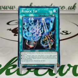 Runick Tip MP23-EN241 Prismatic Secret Rare 1st Edition Yugioh Card Near Mint - Image 1