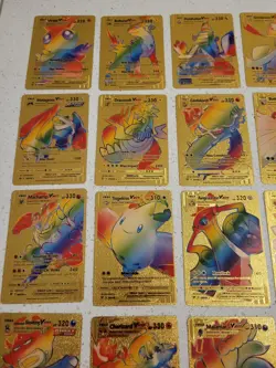 Lot of 50 Gold Foil Pokemon Card Fan Art Cards (All Cards Pictured) Mint Cond - Image 2