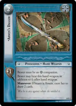 LOTR TCG T&D Arwen's Dagger 18R5 LP/NM Top Shelf Card - Image 1